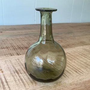 Handblown Green Glass, Primitive Like